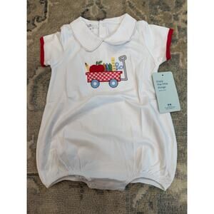Magnolia Baby Back To School Embroidered Bubble White Sz 2T NWT